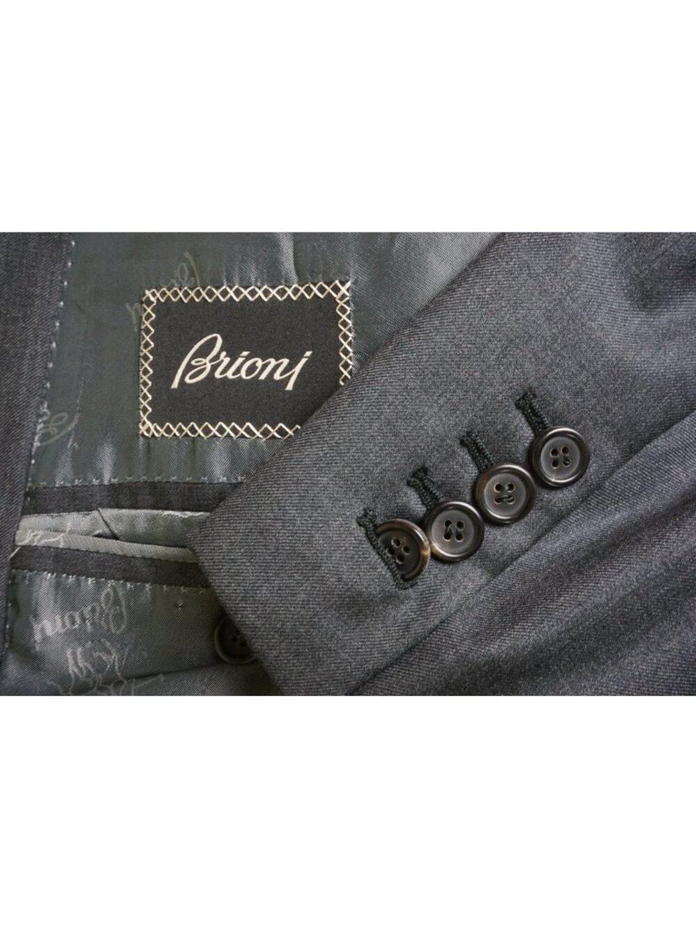 Brioni NM Colosse Current Solid Gray Sport Coat Jacket Sz 42S